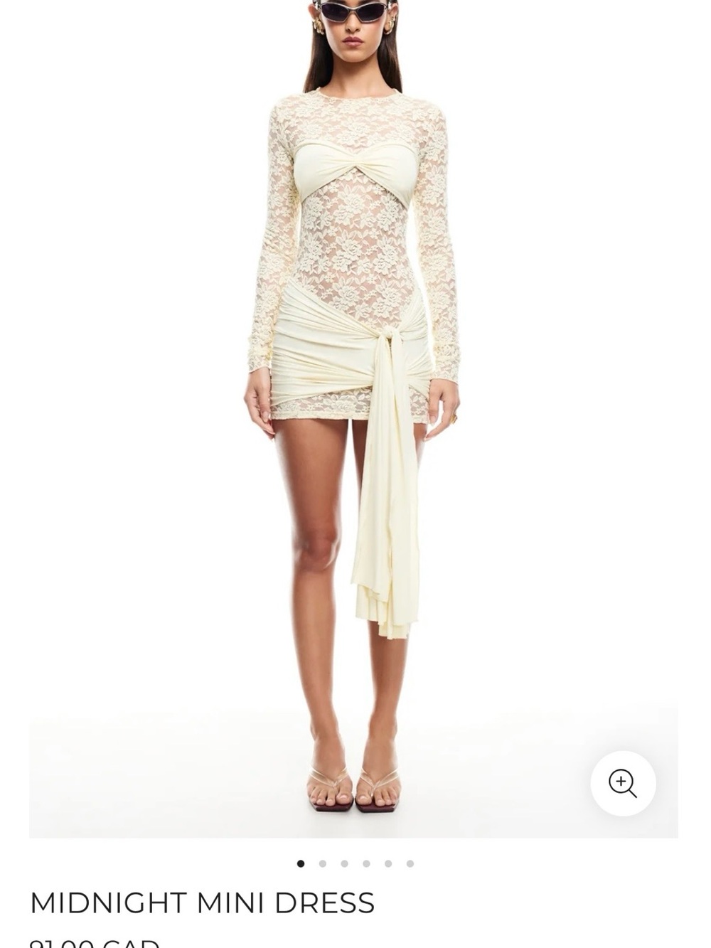 LIONESS Midnight Mini Dress - Butter - Size Small